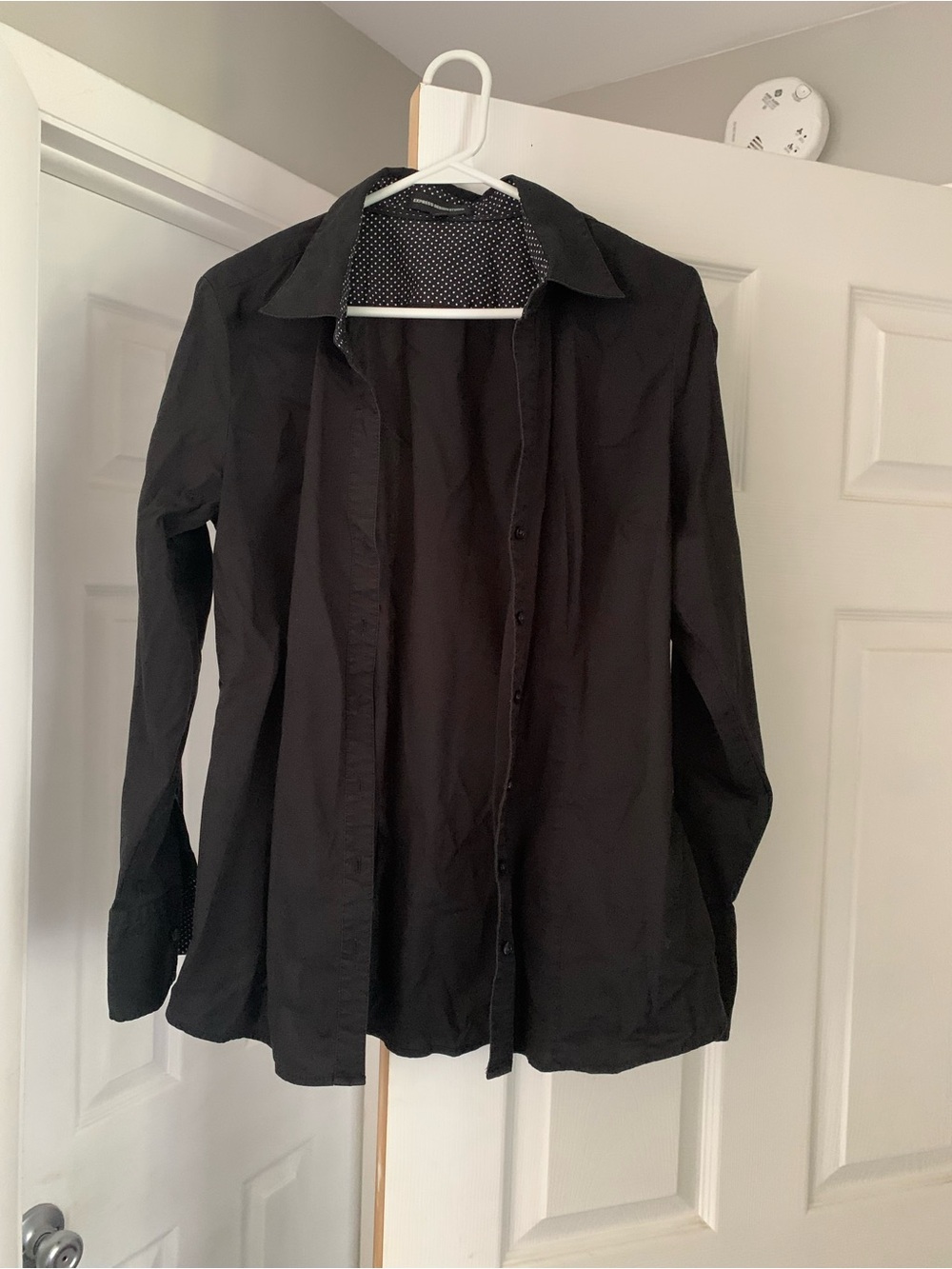 Express Black Button-Up Shirt